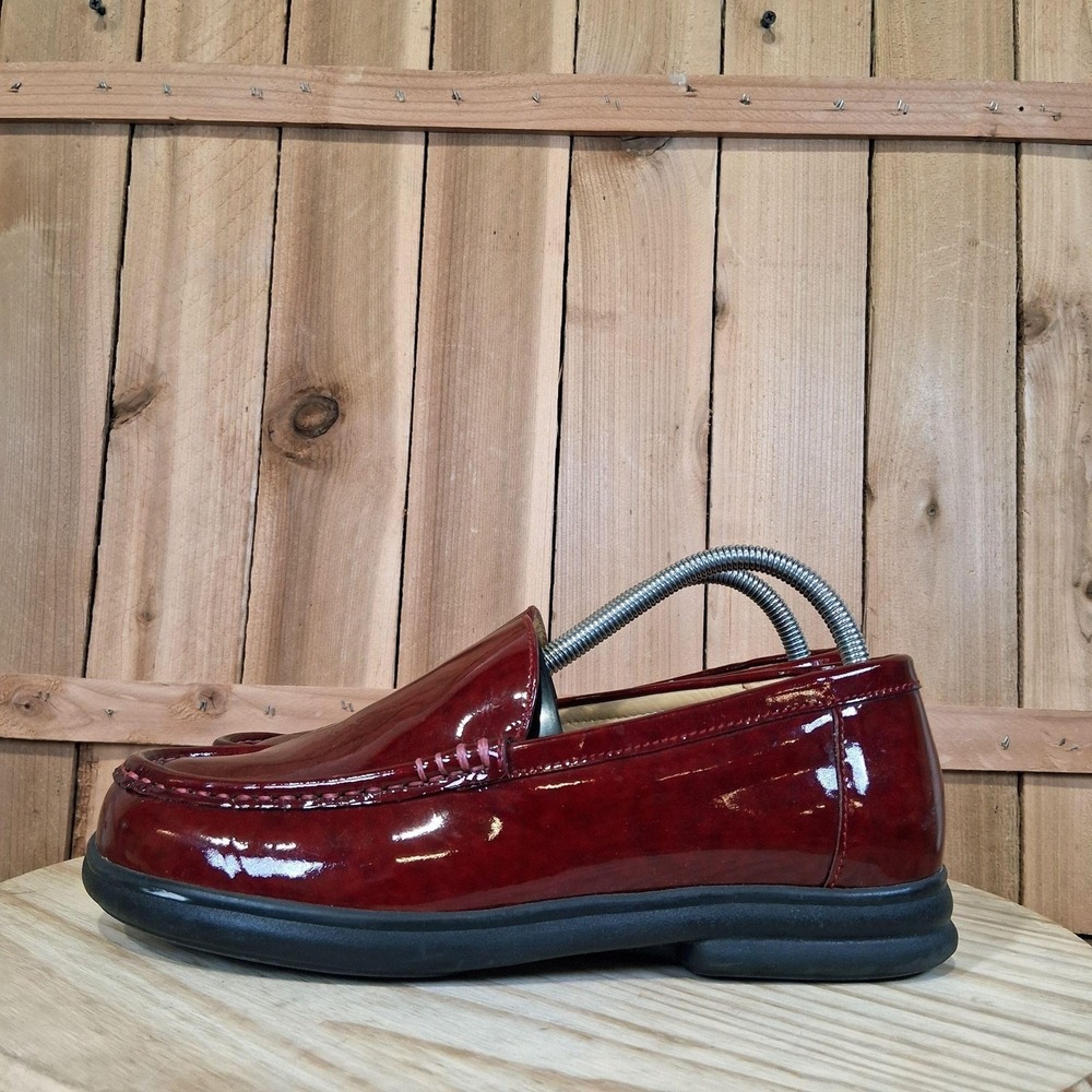 Footprints Birkenstock Shoes Womens 9-9.5 40 Red Patent Leather Loafer Slip On